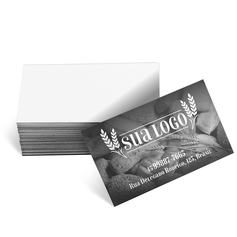 Cartões De Visita Europeu Apergaminhado 240g Sem Laminação E Sem Verniz Uv