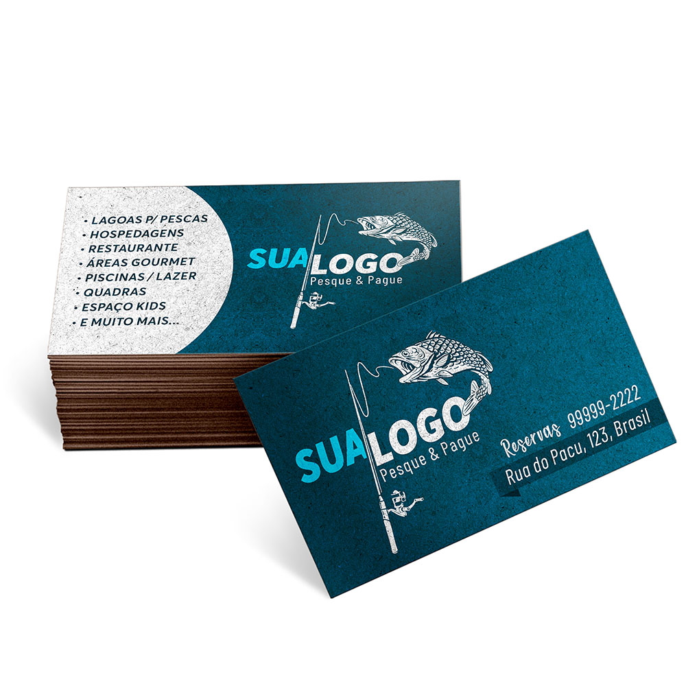 Cartões De Visita Europeu Kraft 250g Sem Laminação E Sem Verniz Uv Com Tinta Branca