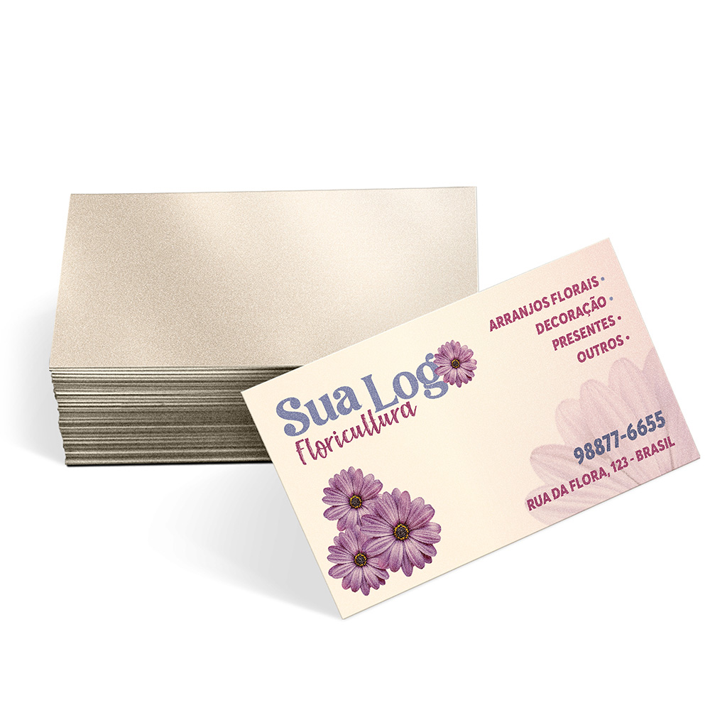 Cartões de Visita Europeu Papéis Especiais Pero Plus 300g Sem Verniz