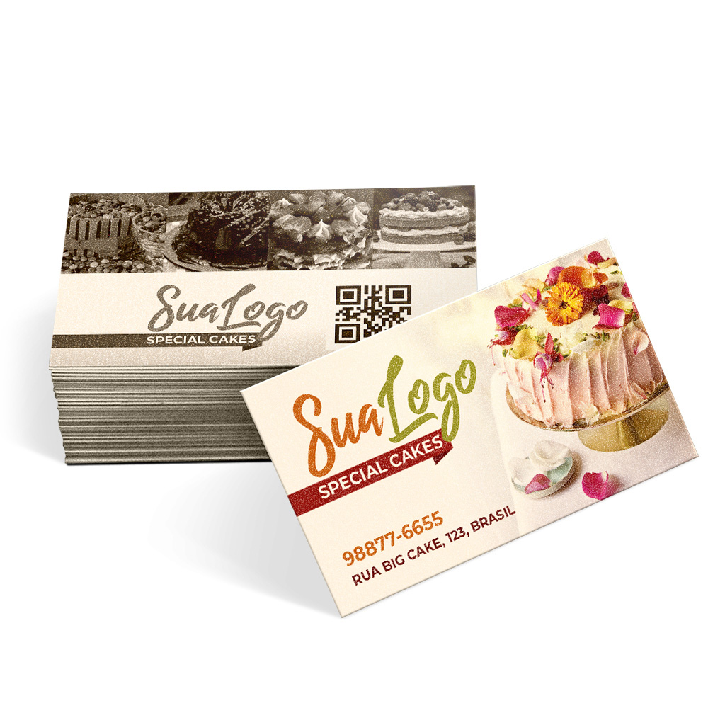 Cartões de Visita Europeu Papéis Especiais Pero Plus 300g Sem Verniz