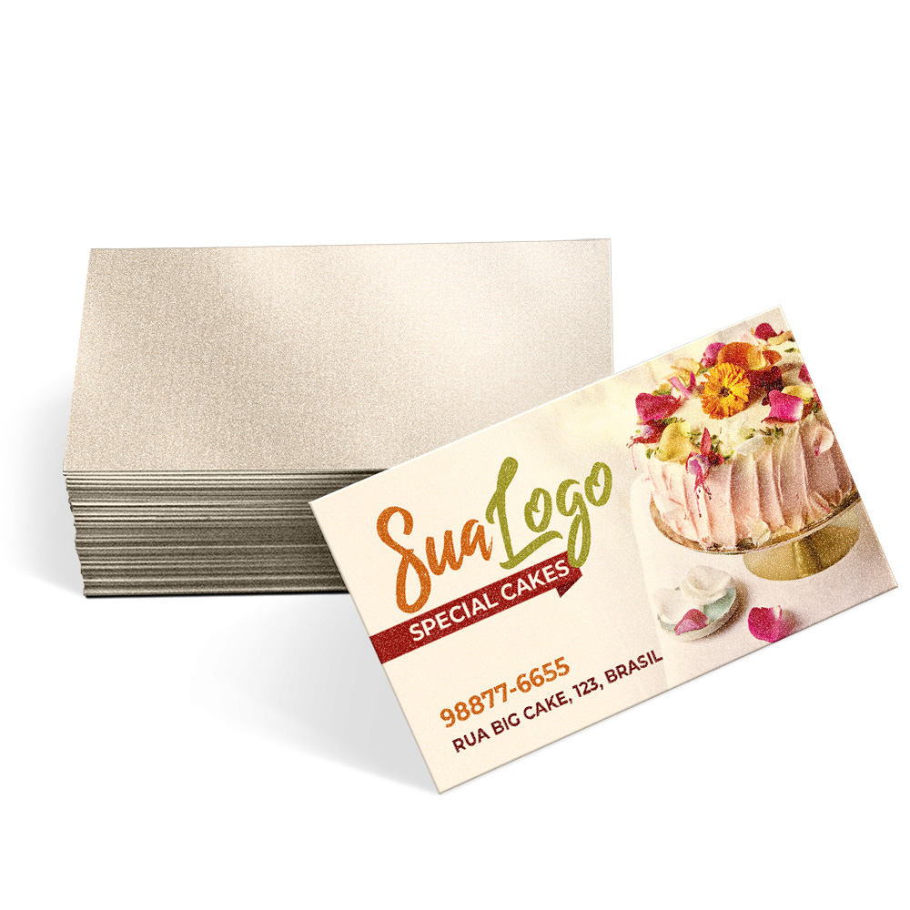 Cartões de Visita Europeu Papéis Especiais Pero Plus 300g Sem Verniz