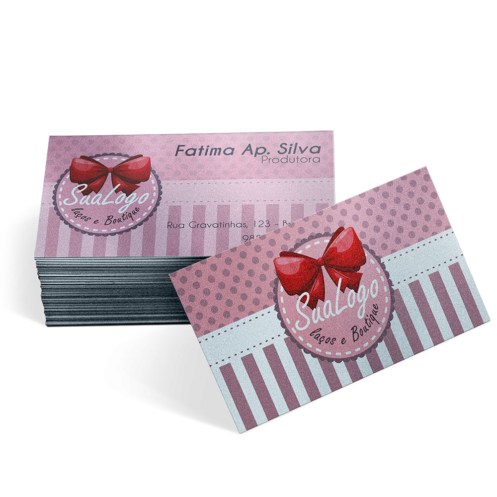 Cartões de Visita Europeu Papéis Especiais Silver Lux 300g Sem Verniz