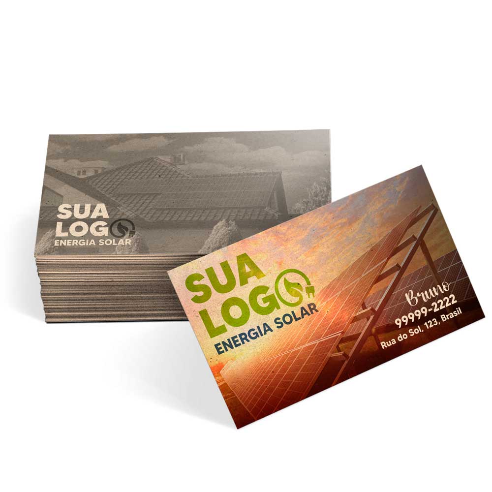 Cartões De Visita Europeu Reciclato 240g Sem Laminação E Sem Verniz Uv