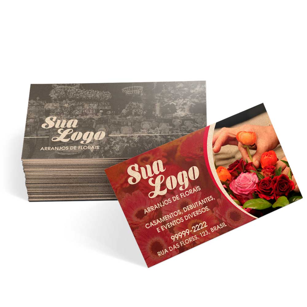 Cartões De Visita Europeu Reciclato 240g Sem Laminação E Sem Verniz Uv