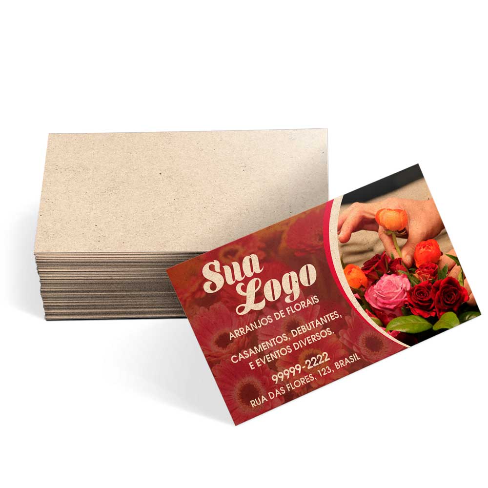 Cartões De Visita Europeu Reciclato 240g Sem Laminação E Sem Verniz Uv