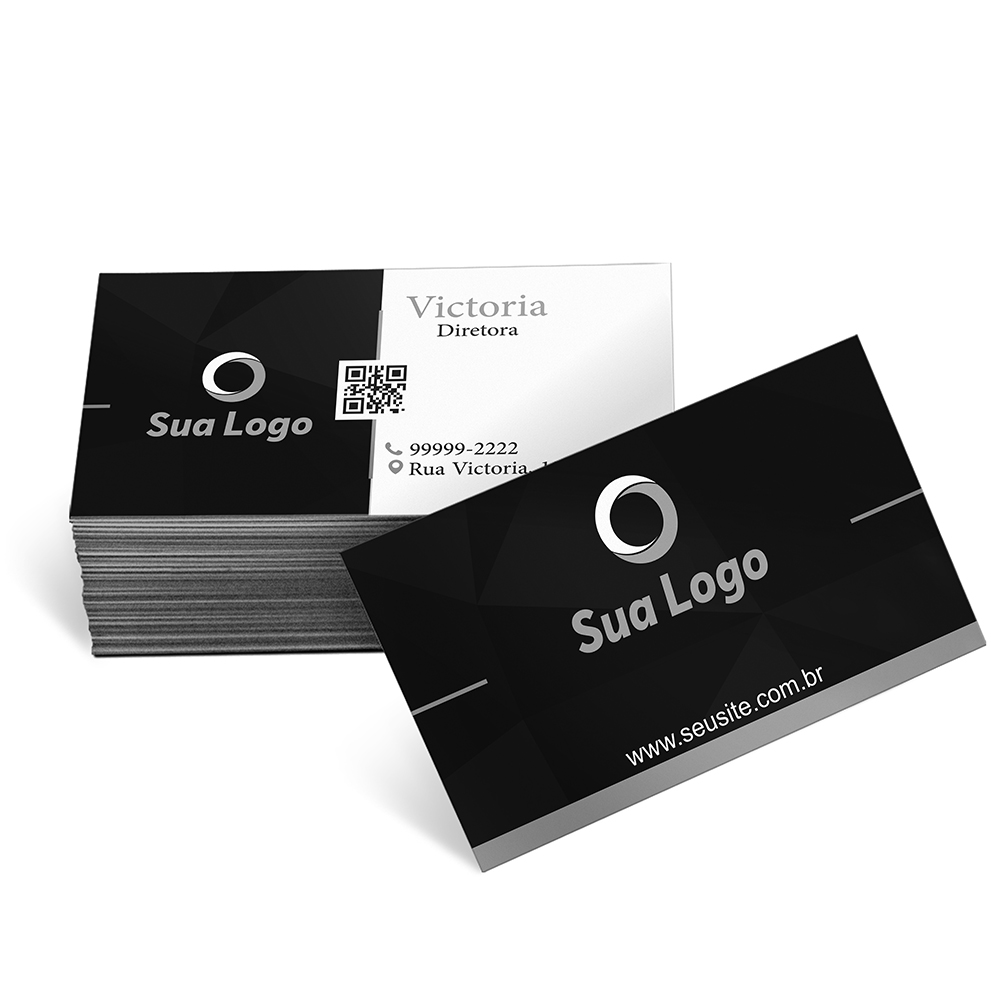 Cartões De Visita Europeu Couchê 300g Sem Laminação e Sem Verniz Uv