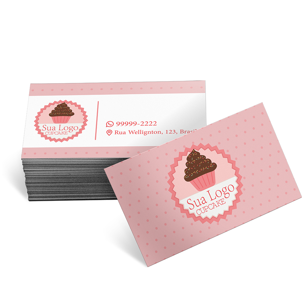 Cartões De Visita Europeu Couchê 300g Laminação Fosca Frente e Verso