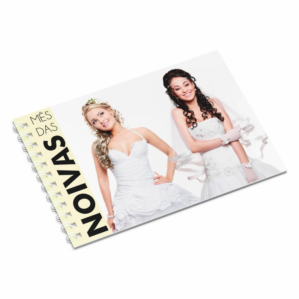 Catálogo Capa Couchê 250g E Miolo Couchê 150g Várias Páginas Horizontal Com Wire O (21x15 cm)