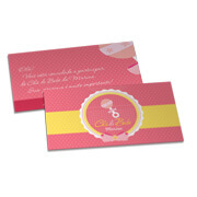 Convites Básico Couchê 300g Hot Stamping Frente e Laminação Fosca Frente e Verso (182x102mm)