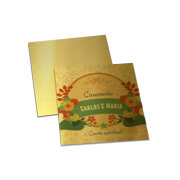 Convites Básico Gold Master 300g Sem Laminação E Sem Verniz Uv (50x50mm)