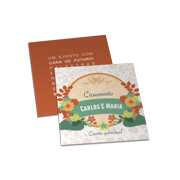 Convites Básico Couchê 250g Hot Stamping Frente e Laminação Fosca Frente e Verso (50x50mm)