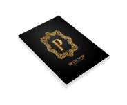 Caderneta Capa Brochura e Cola Abertura Horizontal Capa Couchê 250g e Miolo Ap 75g Laminação Fosca e Hotstamping (105x150mm)