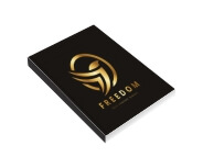 Caderneta Capa Brochura e Cola Abertura Horizontal Capa Couchê 250g e Miolo Ap 75g Laminação Fosca e Hotstamping (105x150mm)