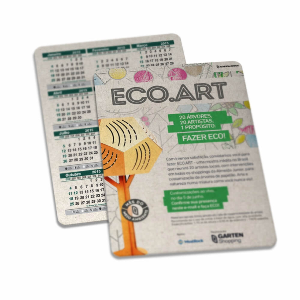 Calendário De Bolso Reciclato 240g Sem Verniz