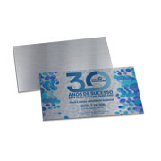 Convites Básico Silver Lux 300g Sem Laminação E Sem Verniz Uv (153x91mm)