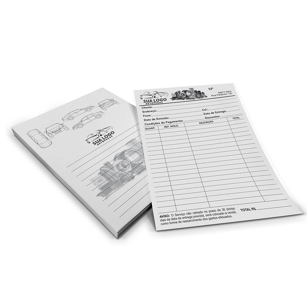 Comandas Apergaminhado 75g (150x210mm)