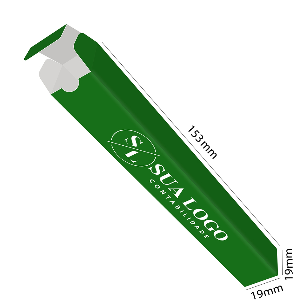 Caixa Para Canetas Supremo 305g Verniz Uv Total Frente