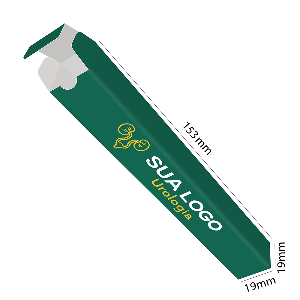 Caixa Para Canetas Couchê 300g Verniz Uv Total Frente