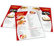 Cardápios Personalizados 4 Páginas Com Dobra Couchê 250g (480x330mm)