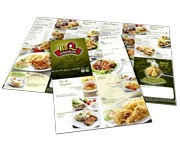 Cardápios Personalizados 4 Páginas Com Dobra Couchê 250g (480x330mm)