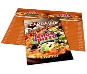 Cardápios Personalizados 4 Páginas Com Dobra Couchê 250g (480x330mm)