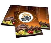 Cardápios Personalizados 4 Páginas Com Dobra Couchê 300g (330x480mm)