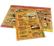 Cardápios Personalizados 4 Páginas Com Dobra Couchê 250g (330x480mm)