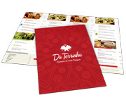 Cardápios Personalizados 4 Páginas Com Dobra Couchê 300g (330x480mm)