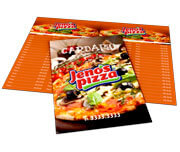 Cardápios Personalizados 4 Páginas Com Dobra Couchê 250g (330x480mm)