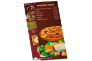 Cardápios Personalizados 4 Páginas Com Dobra Couchê 300g (210x300mm)