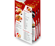 Cardápios Personalizados 8 Páginas Com Dobra Couchê 300g (210x300mm)