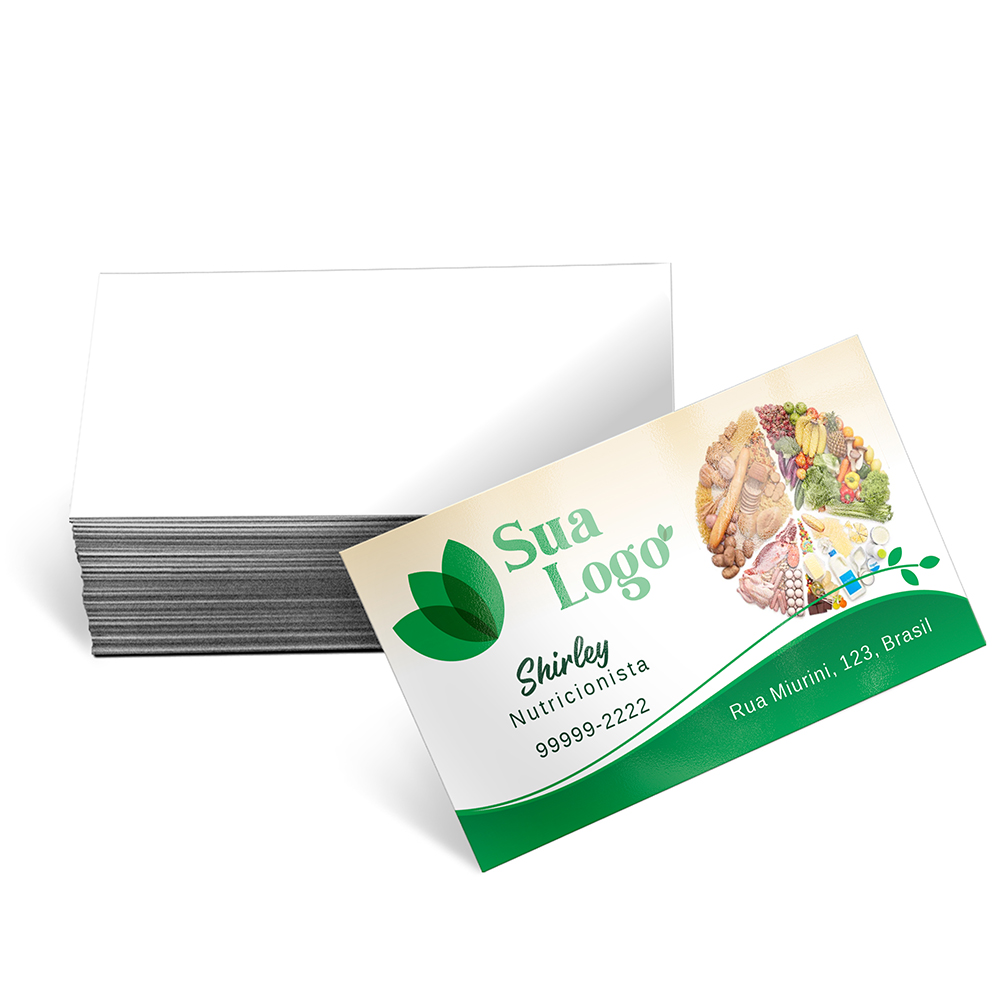 Cartões De Visita Couchê 250g Verniz Uv Total Frente