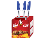 Calendário De Mesa Porta Cartões Cubo Couchê 300g Verniz Uv Total Frente