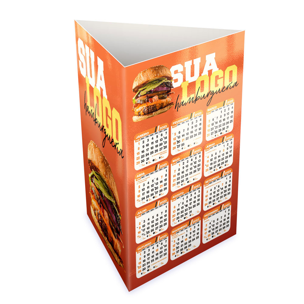 Calendário De Mesa Porta Canetas Vertical Supremo 255g