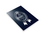 Cadernos e Apostilas Caderneta Capa Brochura e Cola Abertura Horizontal Capa Couchê 300g e Miolo Ap 75g Laminação Fosca e Hotstamping (150x210mm)