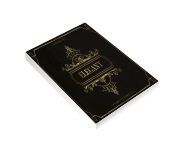 Caderneta Capa Brochura e Cola Abertura Vertical Capa Couchê 300g e Miolo Ap 75g Laminação Fosca e Hotstamping (105x150mm)