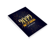 Caderneta Capa Brochura e Cola Abertura Vertical Capa Couchê 300g e Miolo Ap 75g Laminação Fosca e Hotstamping (105x150mm)