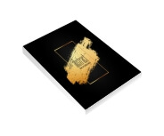 Caderneta Capa Brochura e Cola Abertura Vertical Capa Couchê 300g e Miolo Ap 75g Laminação Fosca e Hotstamping (105x150mm)