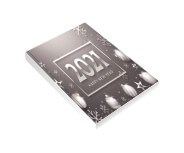 Caderneta Capa Brochura e Cola Abertura Vertical Capa Couchê 300g e Miolo Ap 75g Laminação Fosca e Hotstamping (105x150mm)