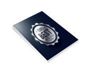 Caderneta Capa Brochura e Cola Abertura Vertical Capa Couchê 250g e Miolo Ap 75g Laminação Fosca e Hotstamping (150x210mm)