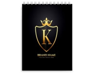 Caderneta Capa Maleável Wire-O Abertura Vertical Capa Couchê 300g e Miolo Ap 75g Laminação Fosca e Hotstamping (105x150mm)