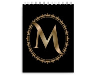 Caderneta Capa Maleável Wire-O Abertura Vertical Capa Couchê 250g e Miolo Ap 75g Laminação Fosca e Hotstamping (105x150mm)