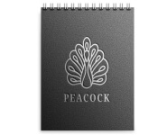 Caderneta Capa Maleável Wire-O Abertura Vertical Capa Couchê 250g e Miolo Ap 75g Laminação Fosca e Hotstamping (150x210mm)