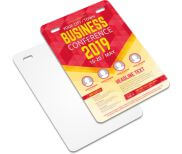 Credenciais Couchê 300g Verniz Uv Total Frente Sem Cordão e Sem Clip Jacaré para Eventos (100x148mm)