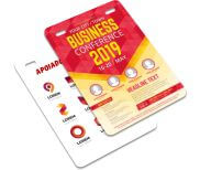 Credenciais Couchê 300g Verniz Uv Total Frente Sem Cordão e Sem Clip Jacaré para Eventos (100x148mm)