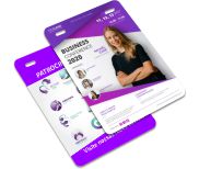 Credenciais Couchê 300g Verniz Uv Total Frente Sem Cordão e Sem Clip Jacaré para Eventos (100x148mm)