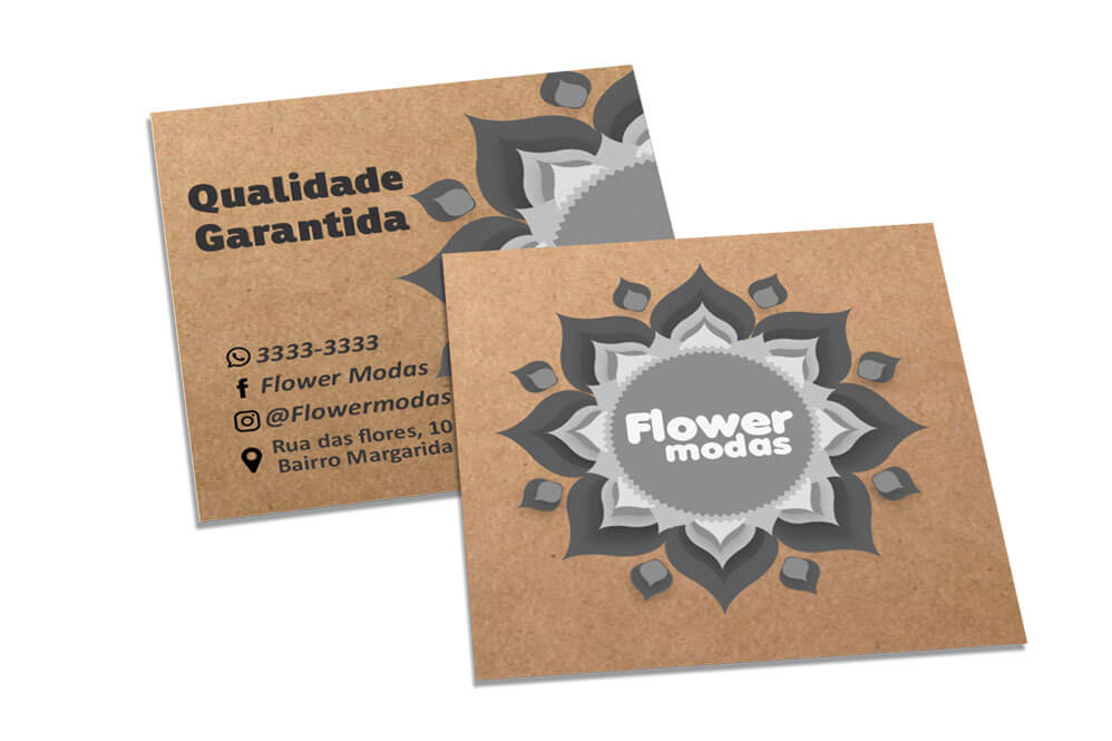 Cartões Duplo Kraft 250g Sem Laminação E Sem Verniz Uv