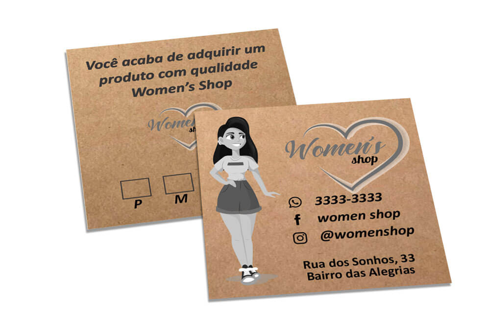 Cartões Duplo Kraft 250g Sem Laminação E Sem Verniz Uv