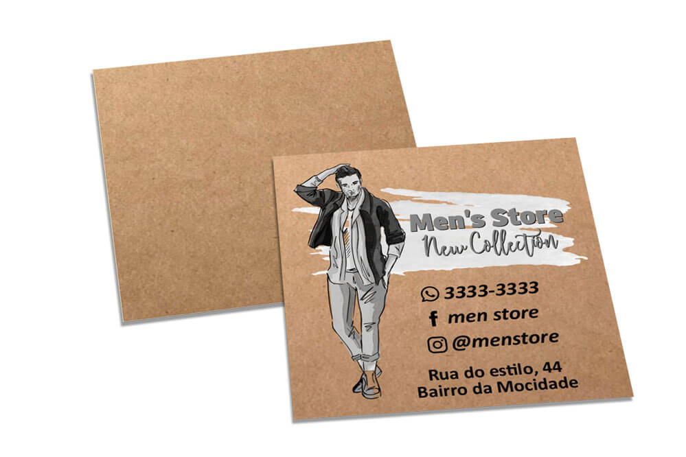 Cartões Duplo Kraft 250g Sem Laminação E Sem Verniz Uv