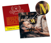 Cartões Duplo Couchê 300g Hot Stamping Frente e Laminação Fosca Frente e Verso